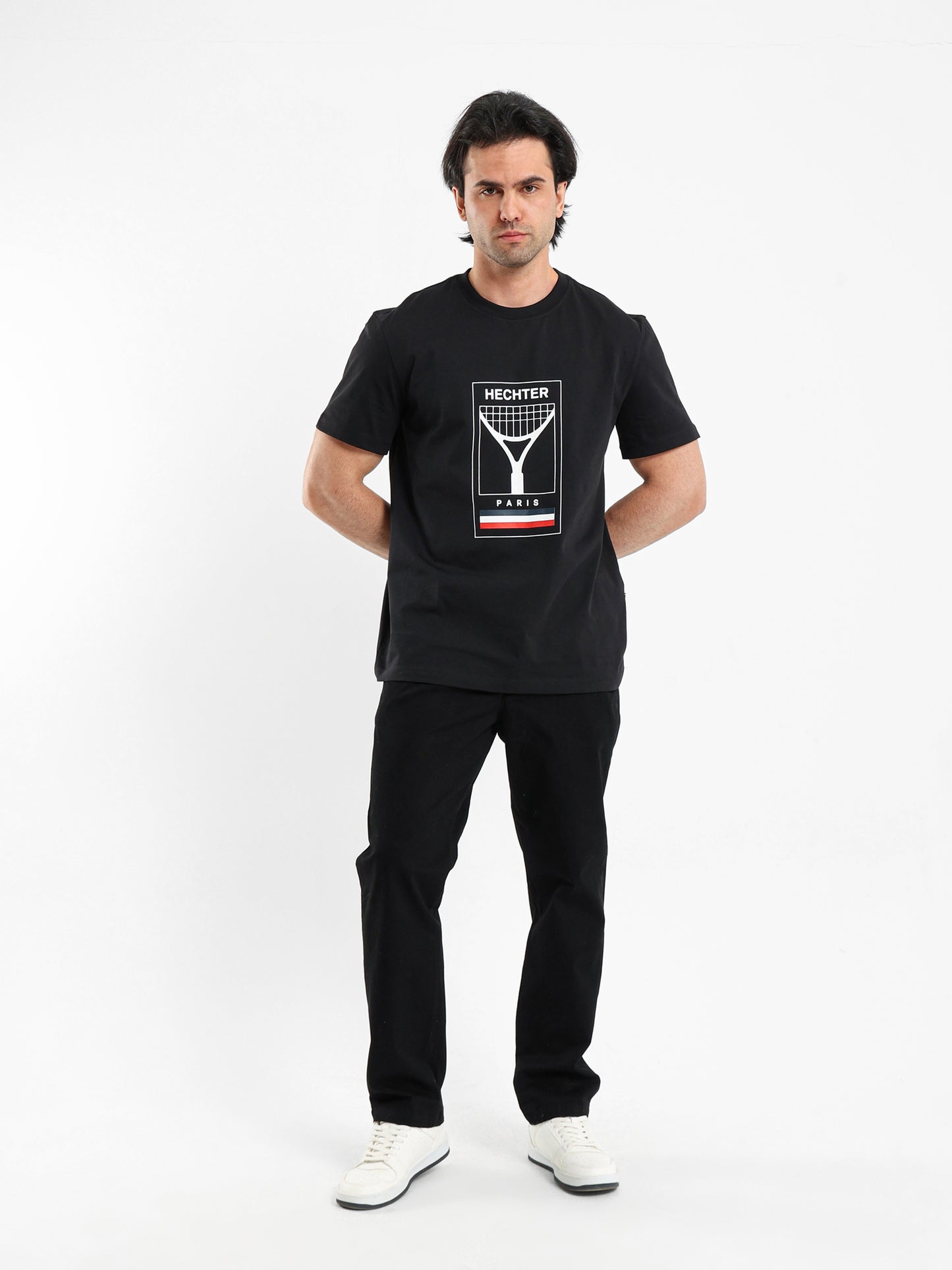 Casual Crew Neck T-Shirt with Placement Print