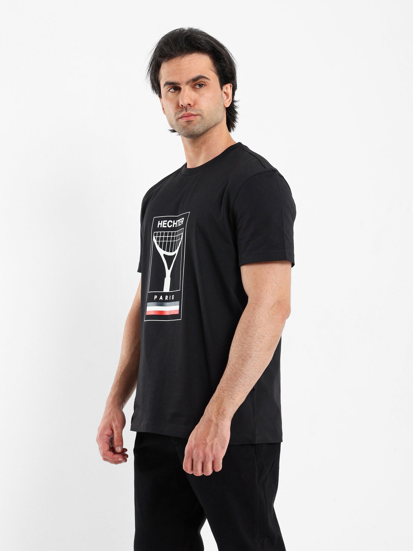 Casual Crew Neck T-Shirt with Placement Print