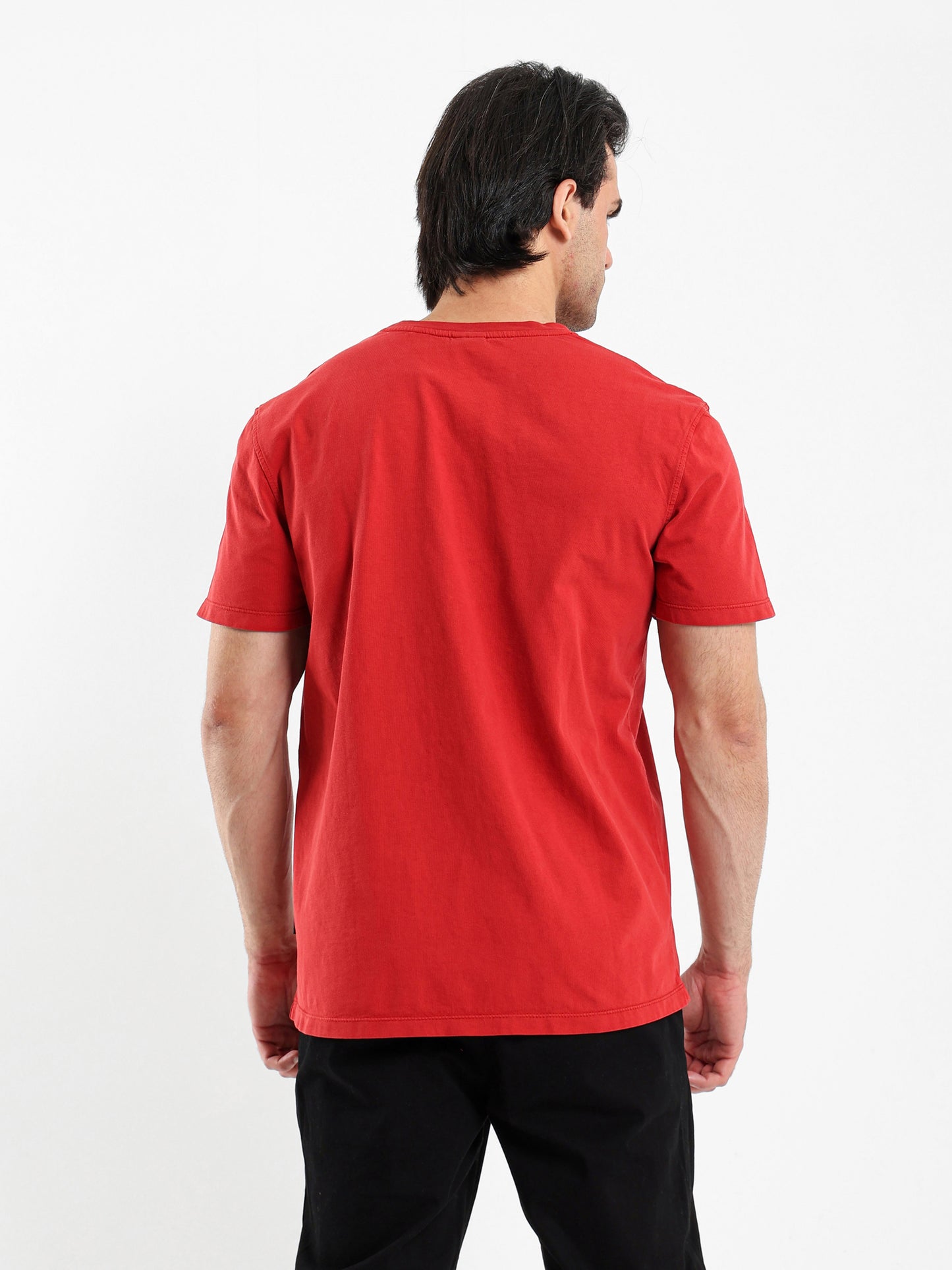 Crew Neck T-Shirt with Chest Stripe Print