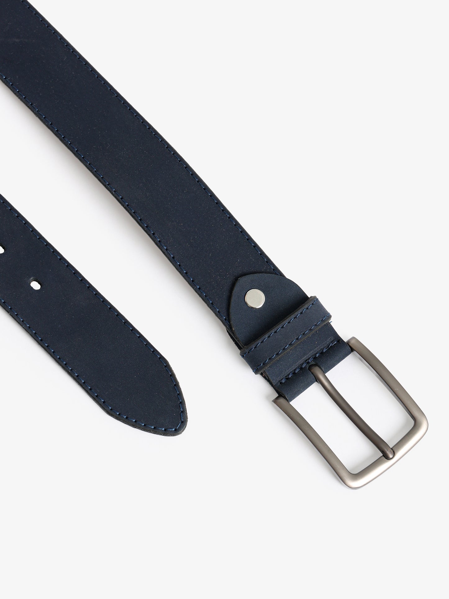 Nubuck Stitched Leather Belt