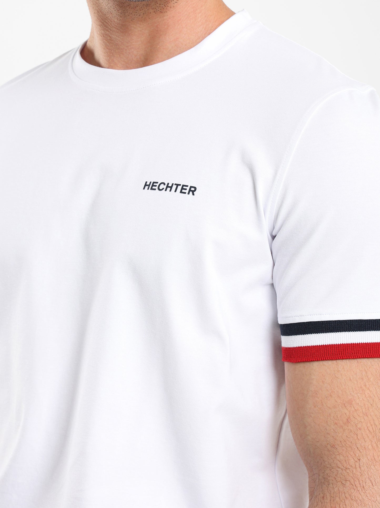 Crew Neck T-Shirt with Flag Print
