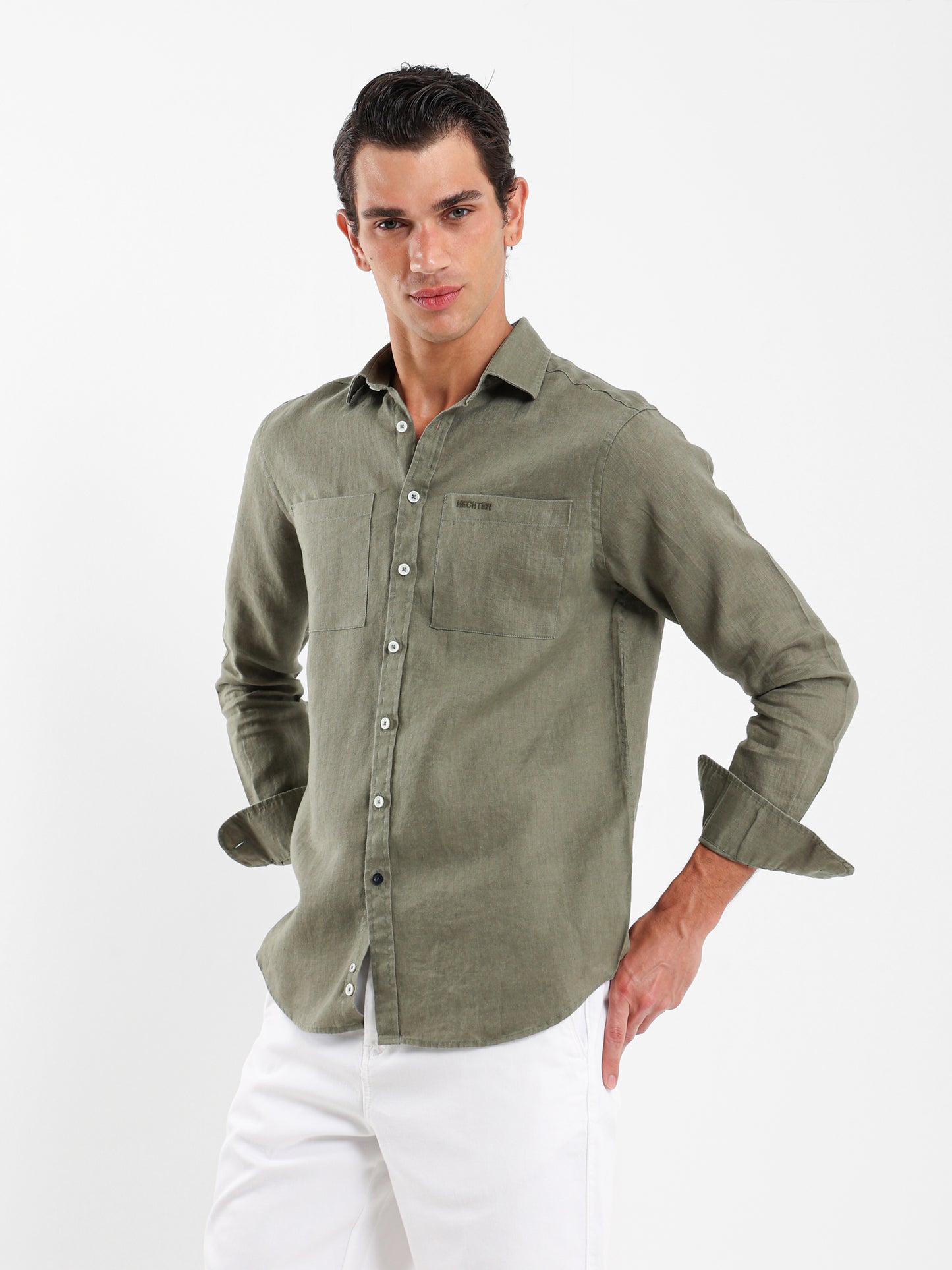 Kent Collar Linen Shirt