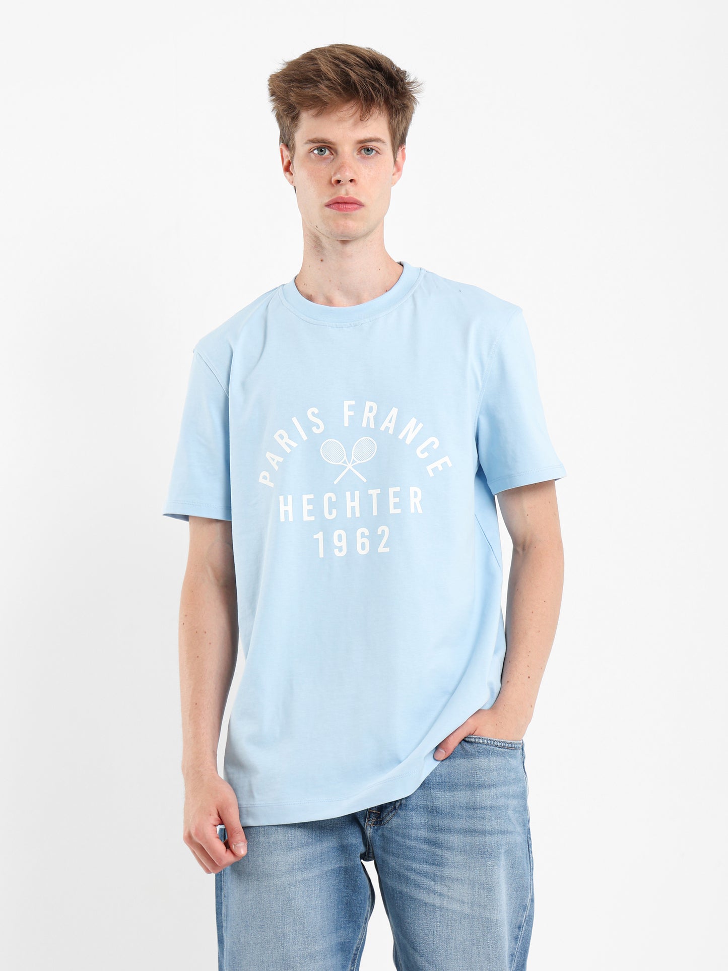 Round Neck Tennis Print T-Shirt