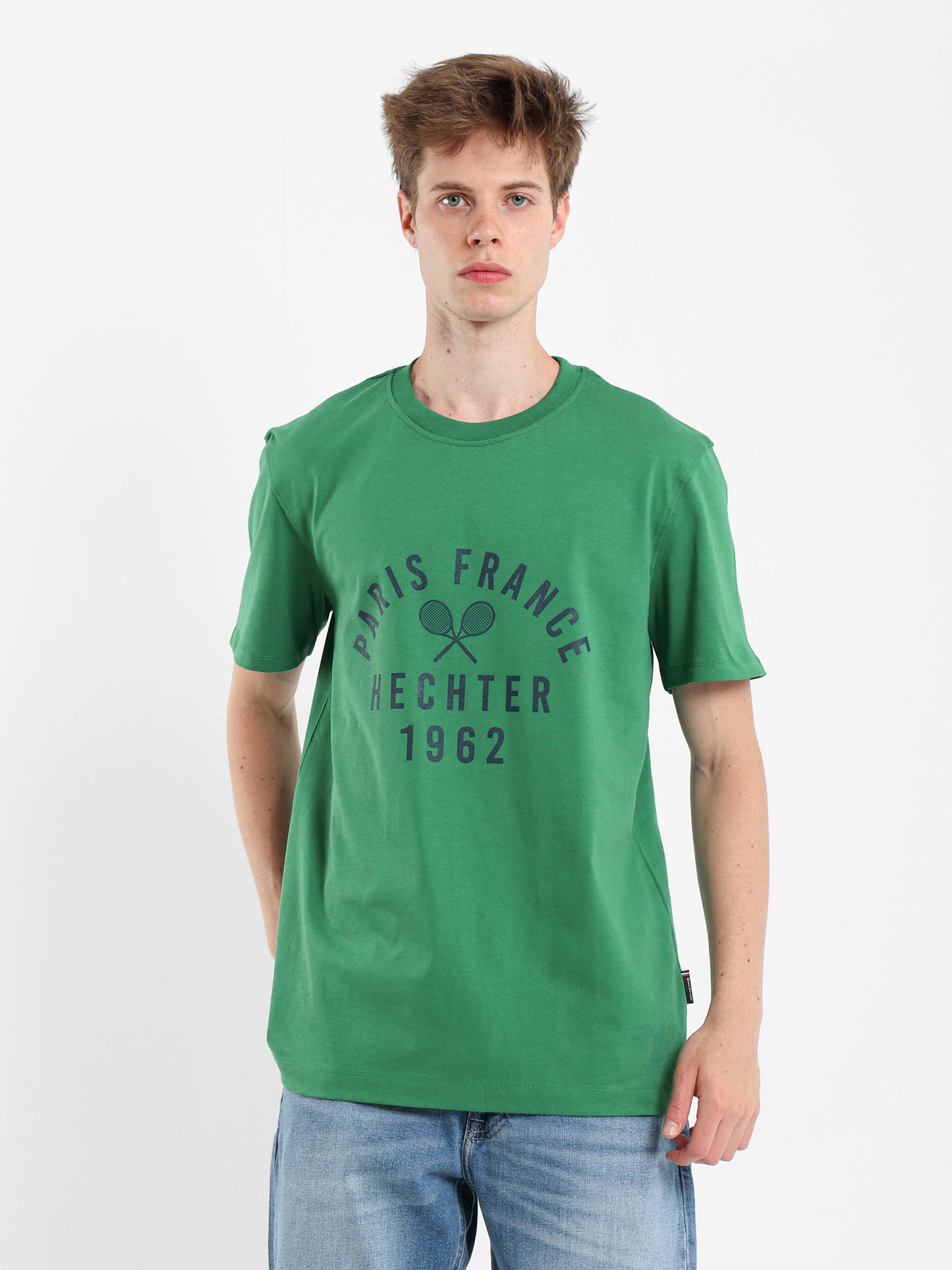 Round Neck Tennis Print T-Shirt
