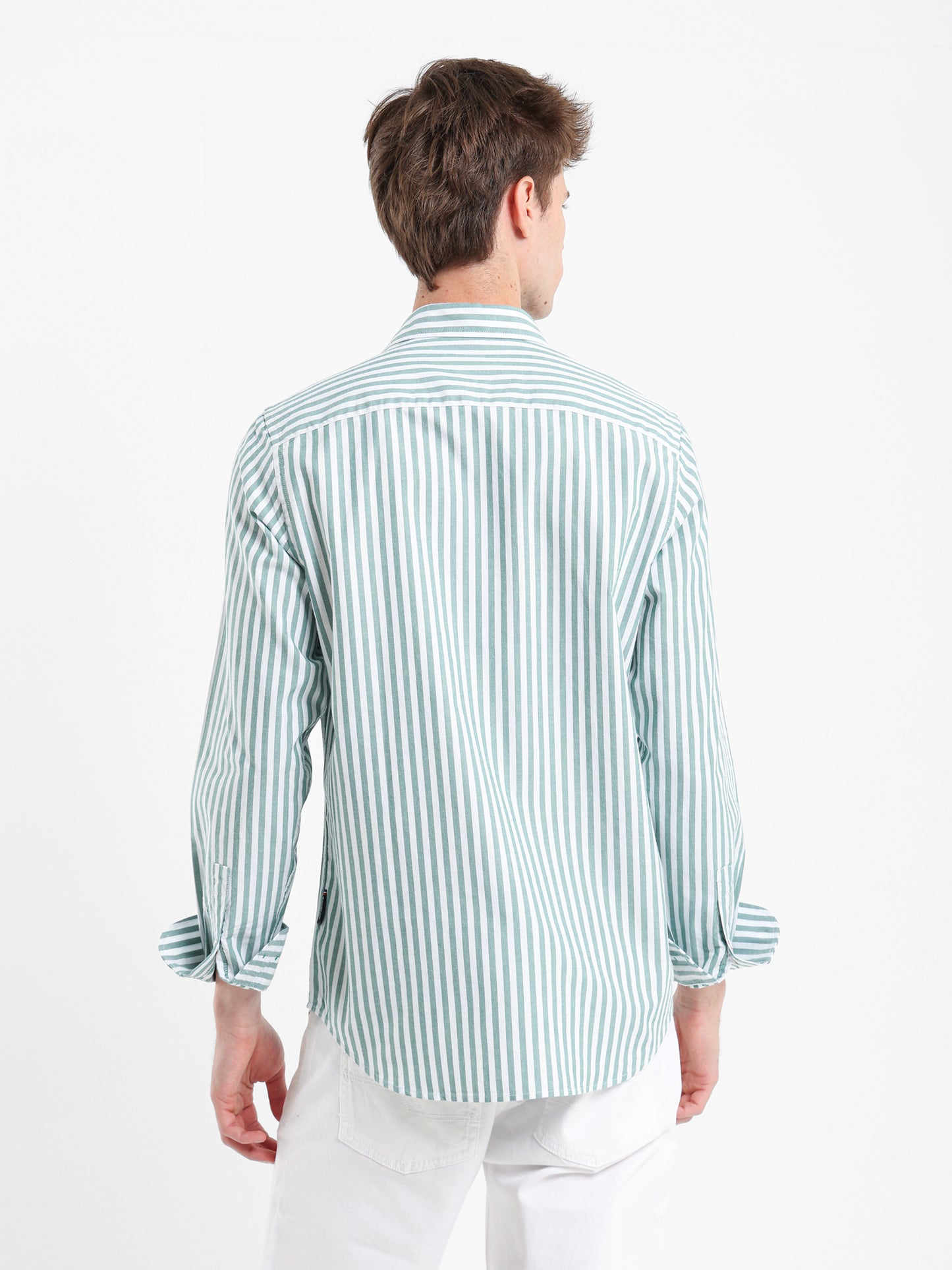 Wide Stripe Kent Collar Shirt