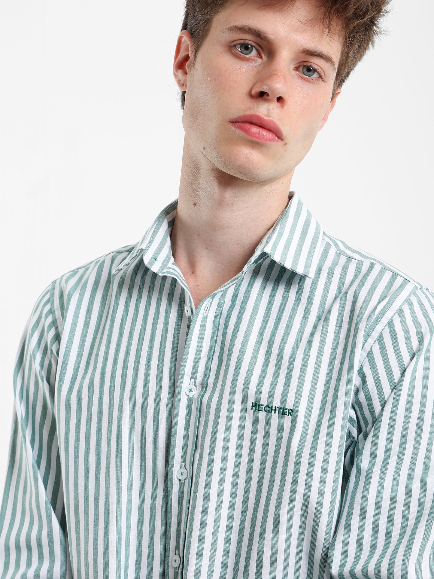 Wide Stripe Kent Collar Shirt