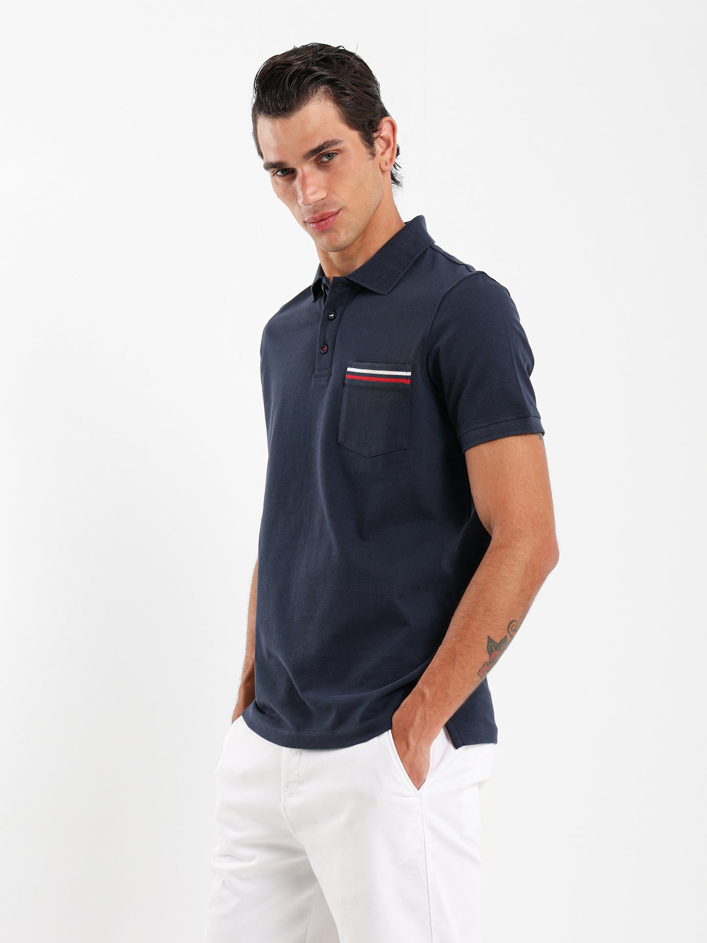 Pique Chest Pocket Polo