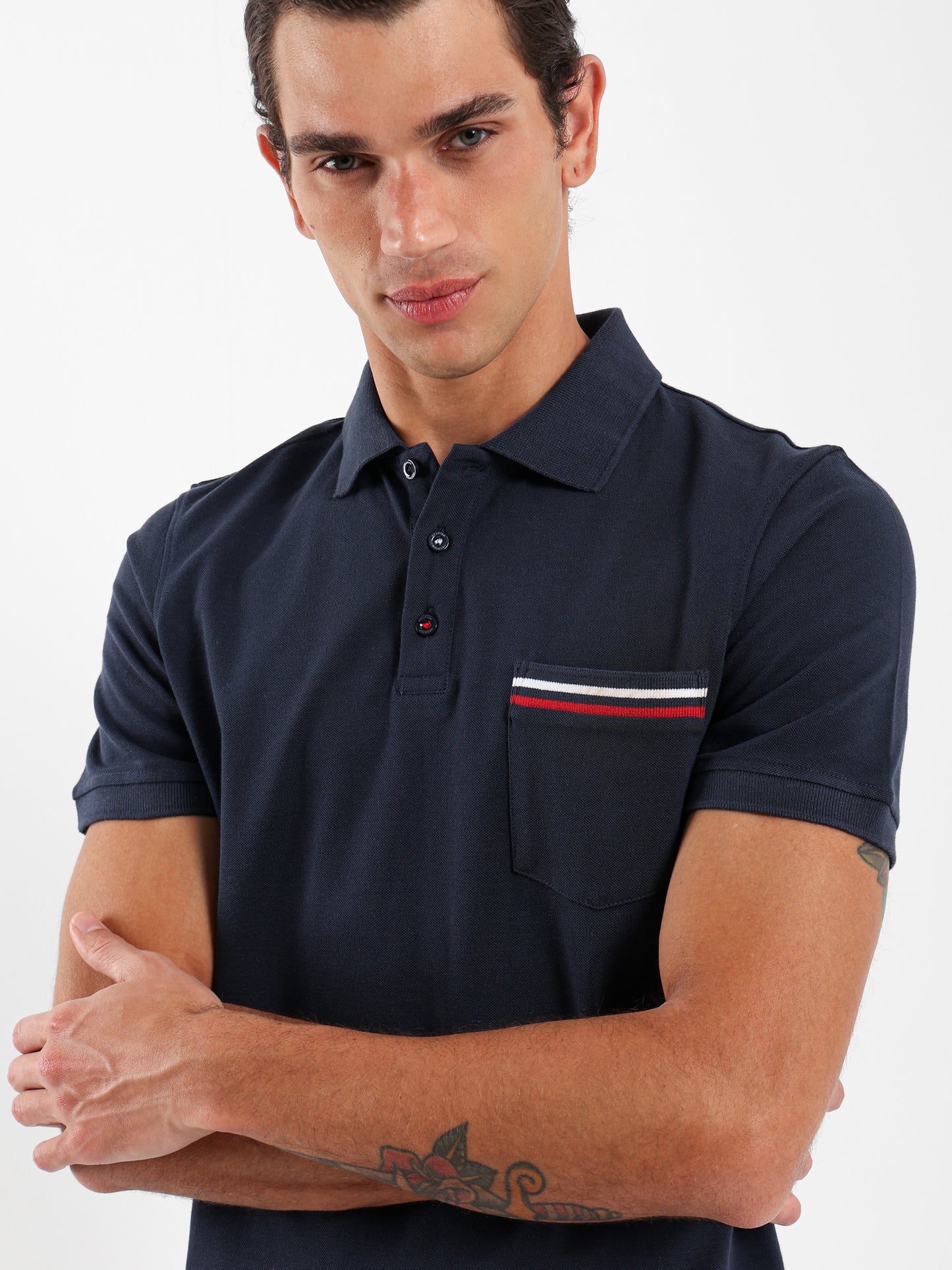 Pique Chest Pocket Polo