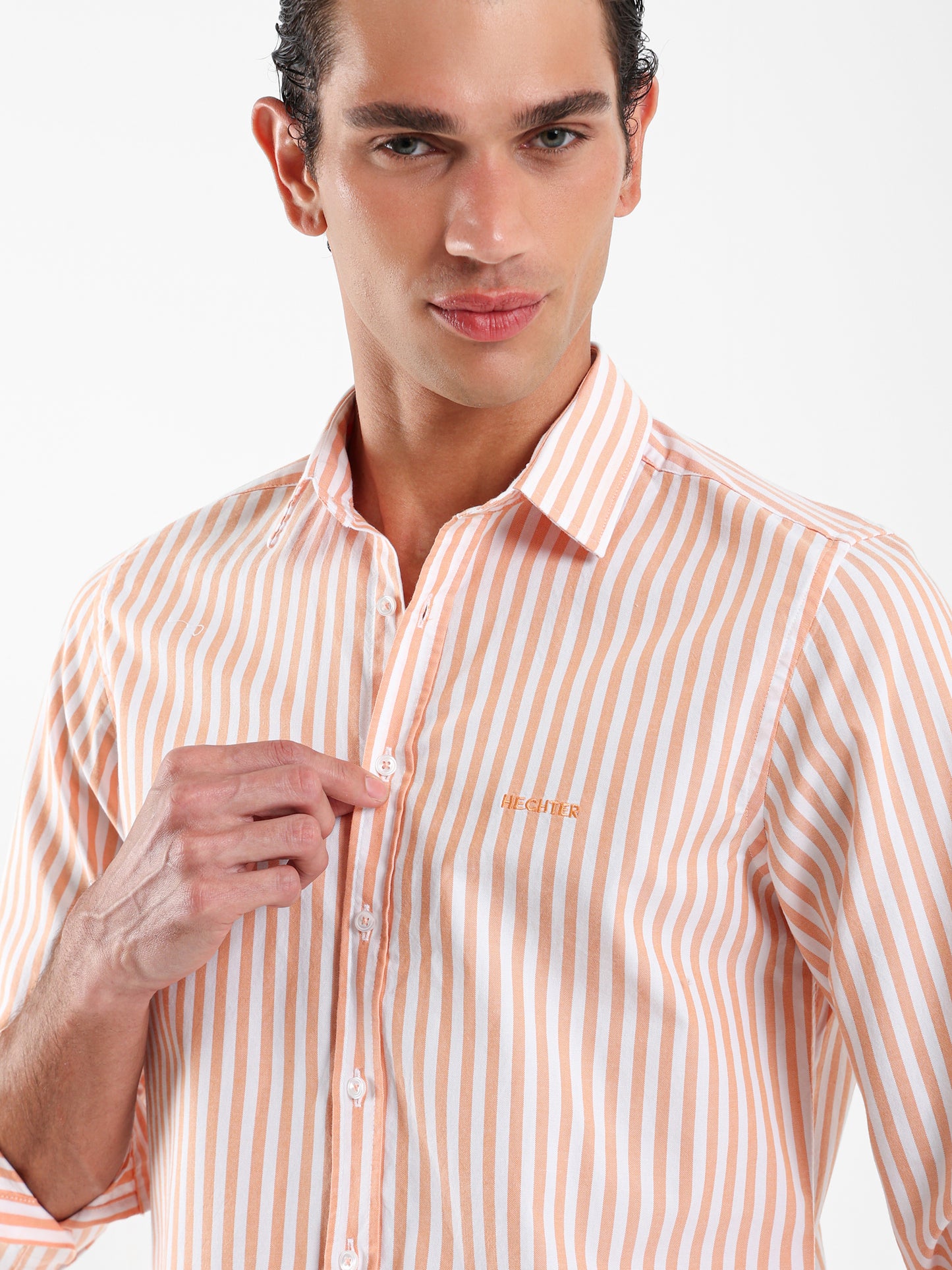 Wide Stripe Kent Collar Shirt