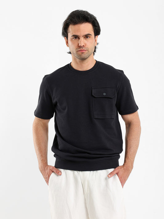 Half Sleeves Round Neck Sweatshirt