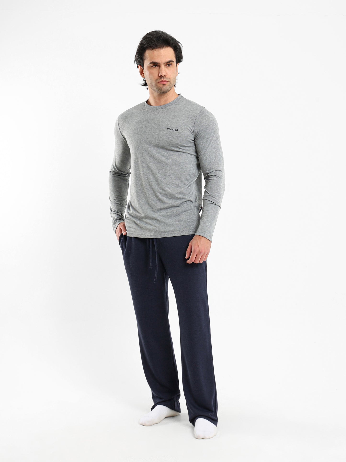 Long Sleeve Pajama Set Top With Matching Pants