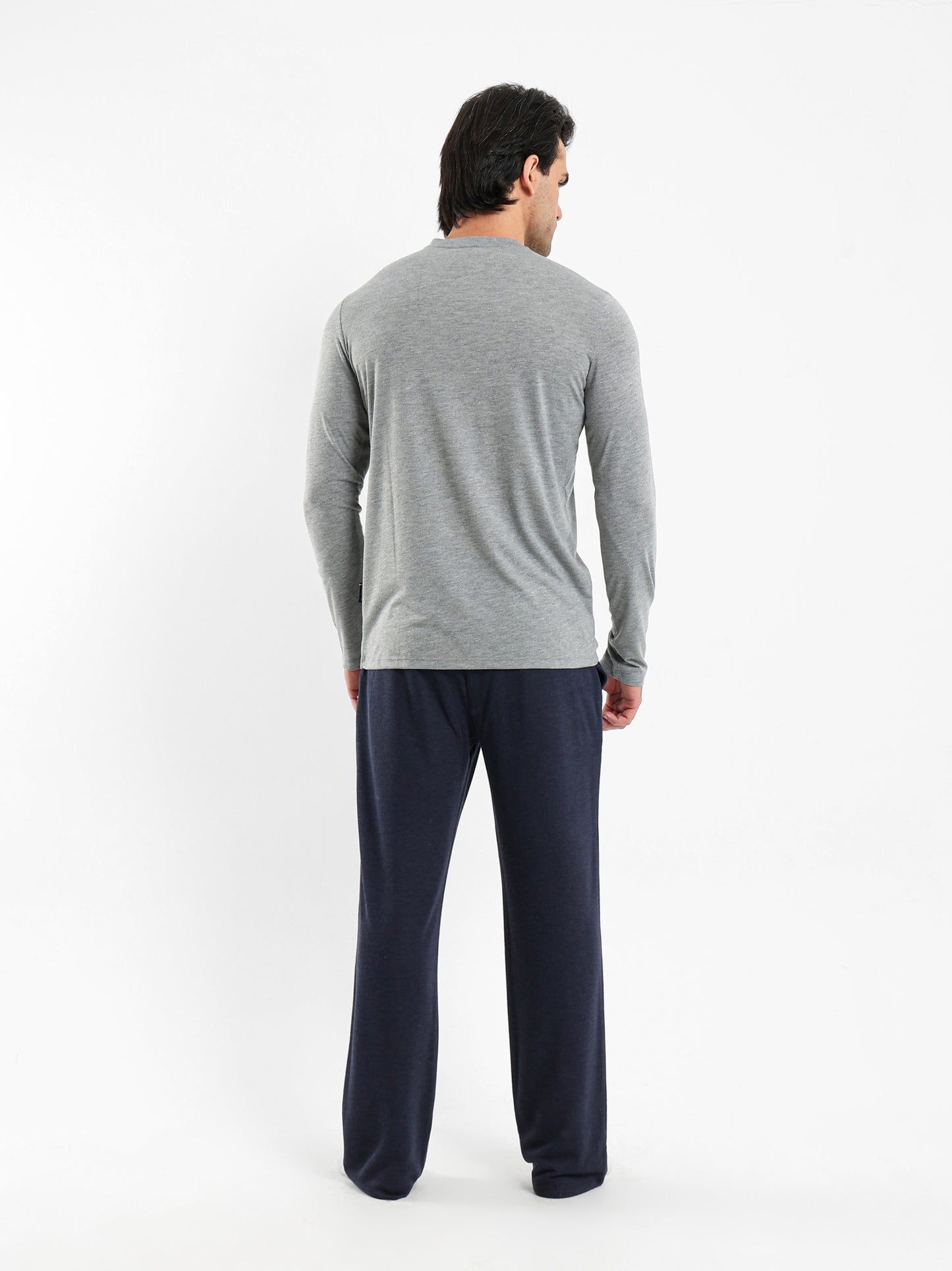 Long Sleeve Pajama Set Top With Matching Pants