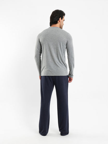 Long Sleeve Pajama Set Top With Matching Pants