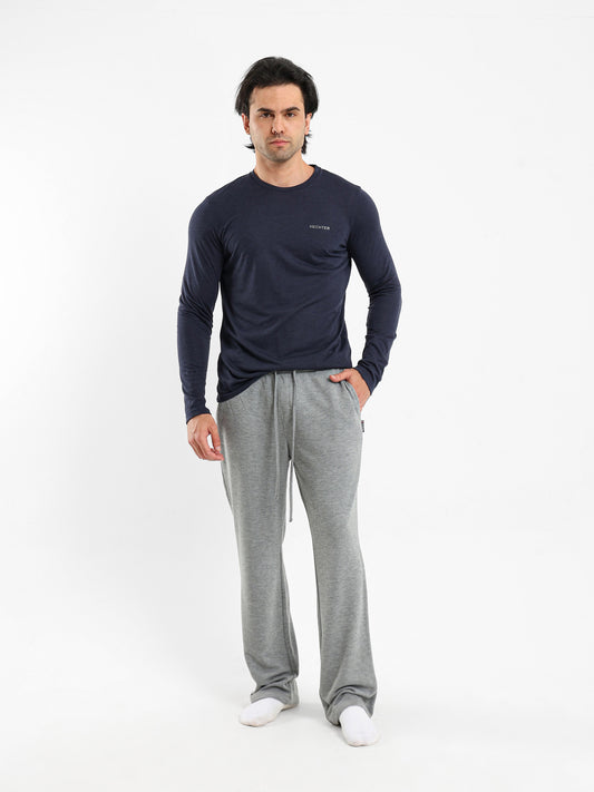 Long Sleeve Pajama Set Top With Matching Pants