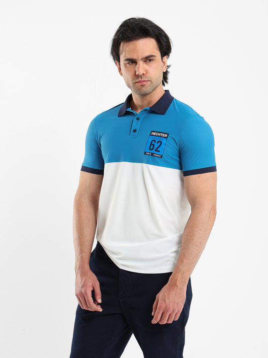 Color Blocked Pique Polo Shirt