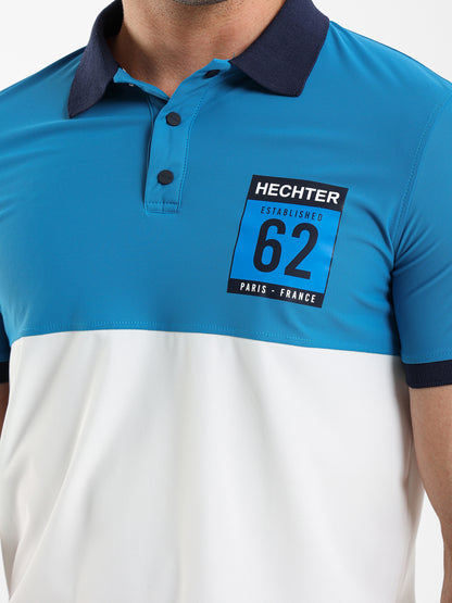 Color Blocked Pique Polo Shirt