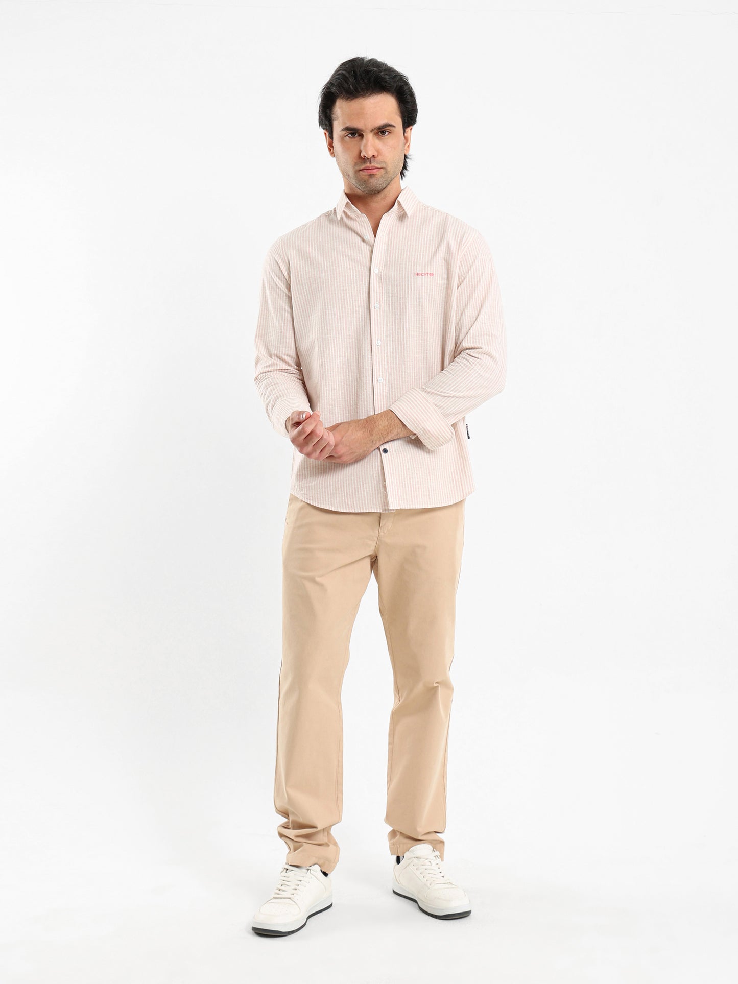 Striped Shirt with Kent Collar