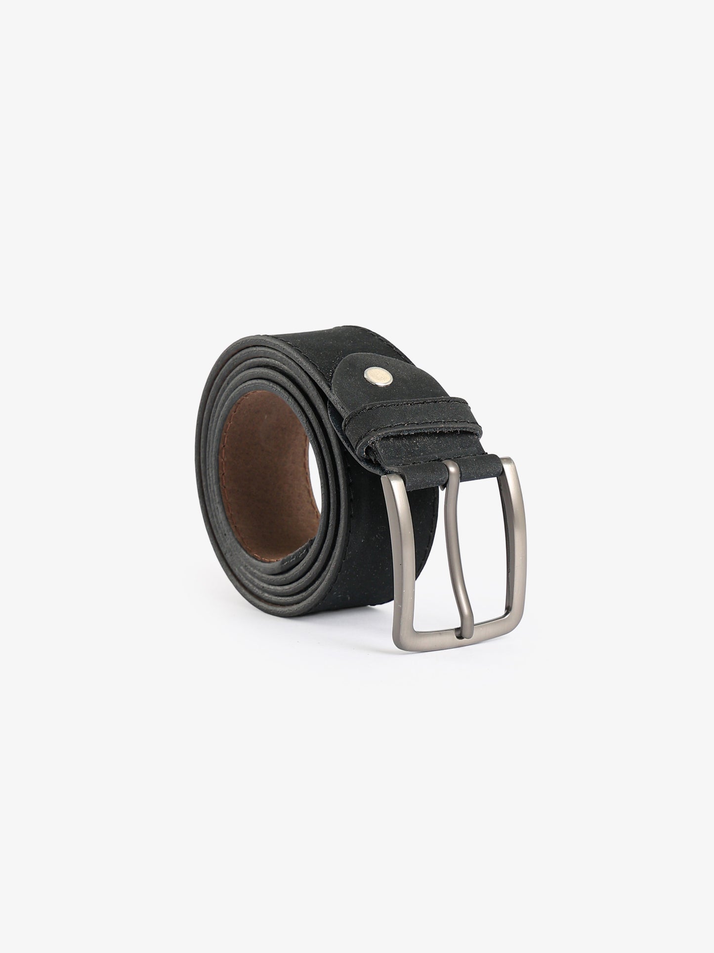 Nubuck Stitched Leather Belt