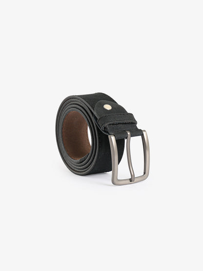 Nubuck Stitched Leather Belt