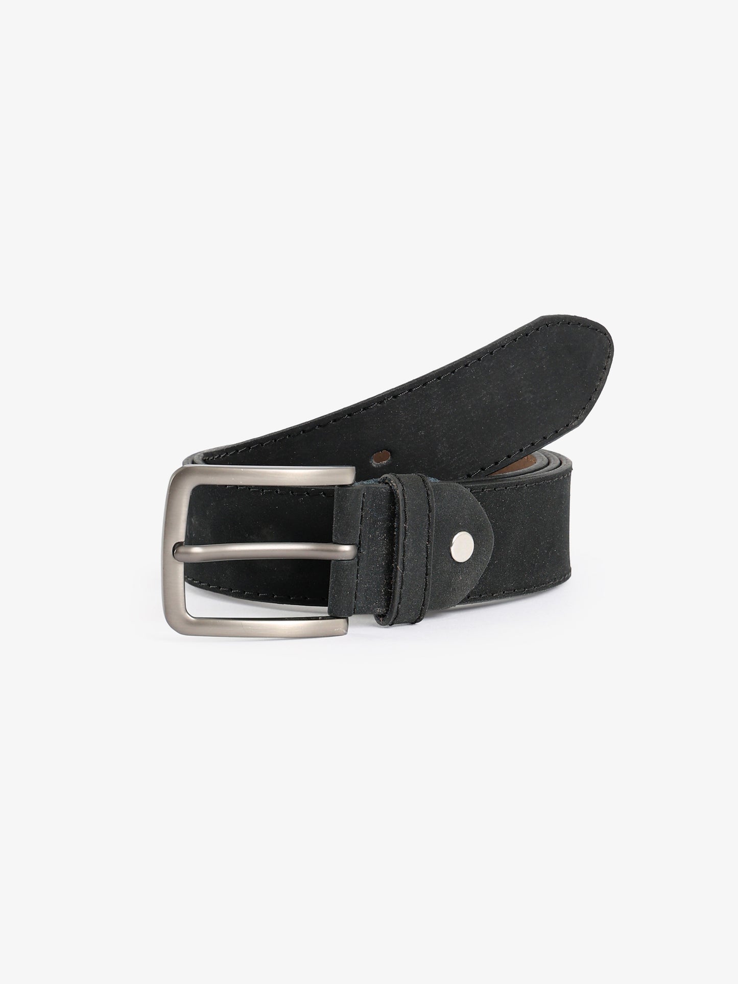 Nubuck Stitched Leather Belt