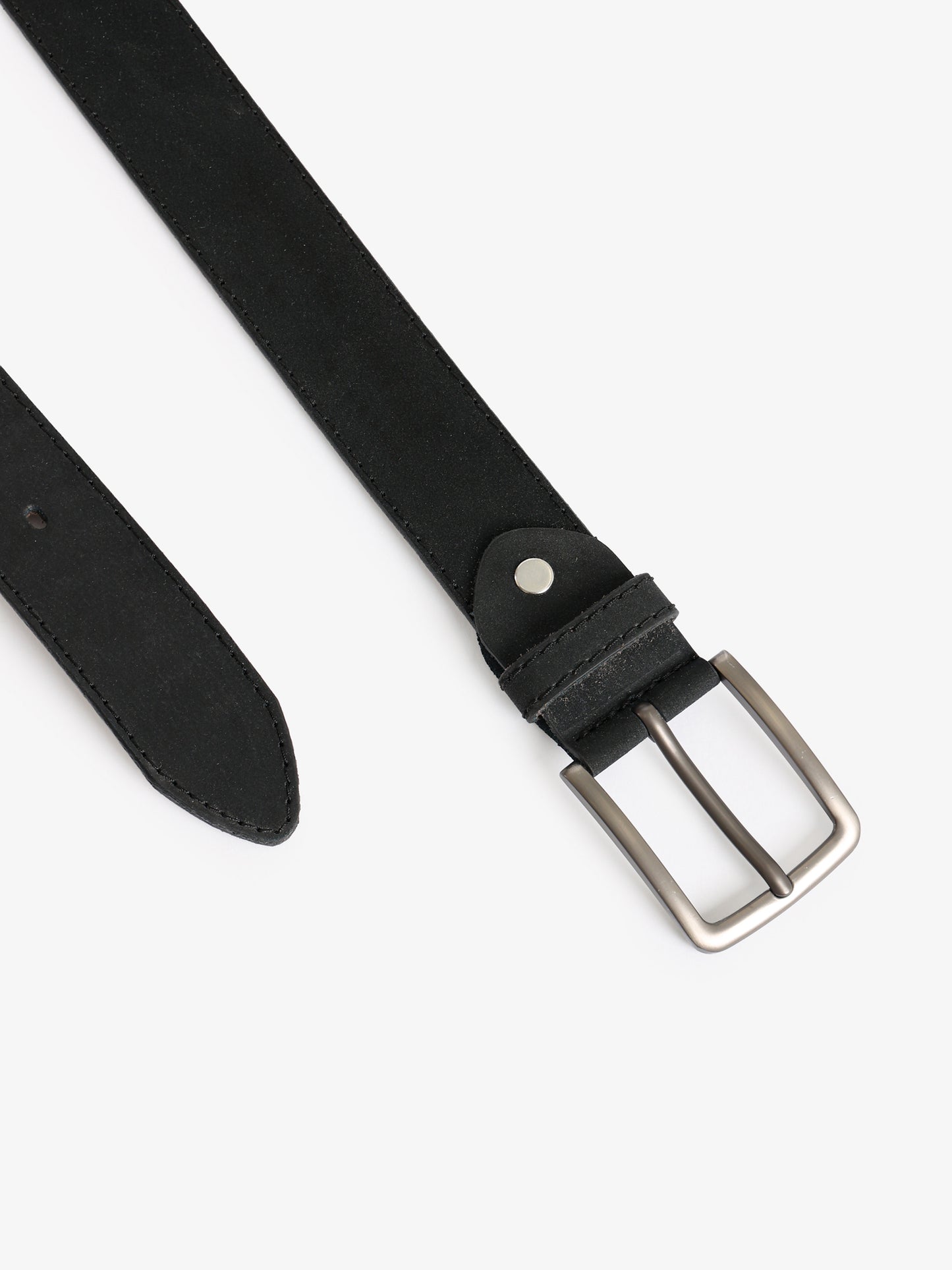 Nubuck Stitched Leather Belt