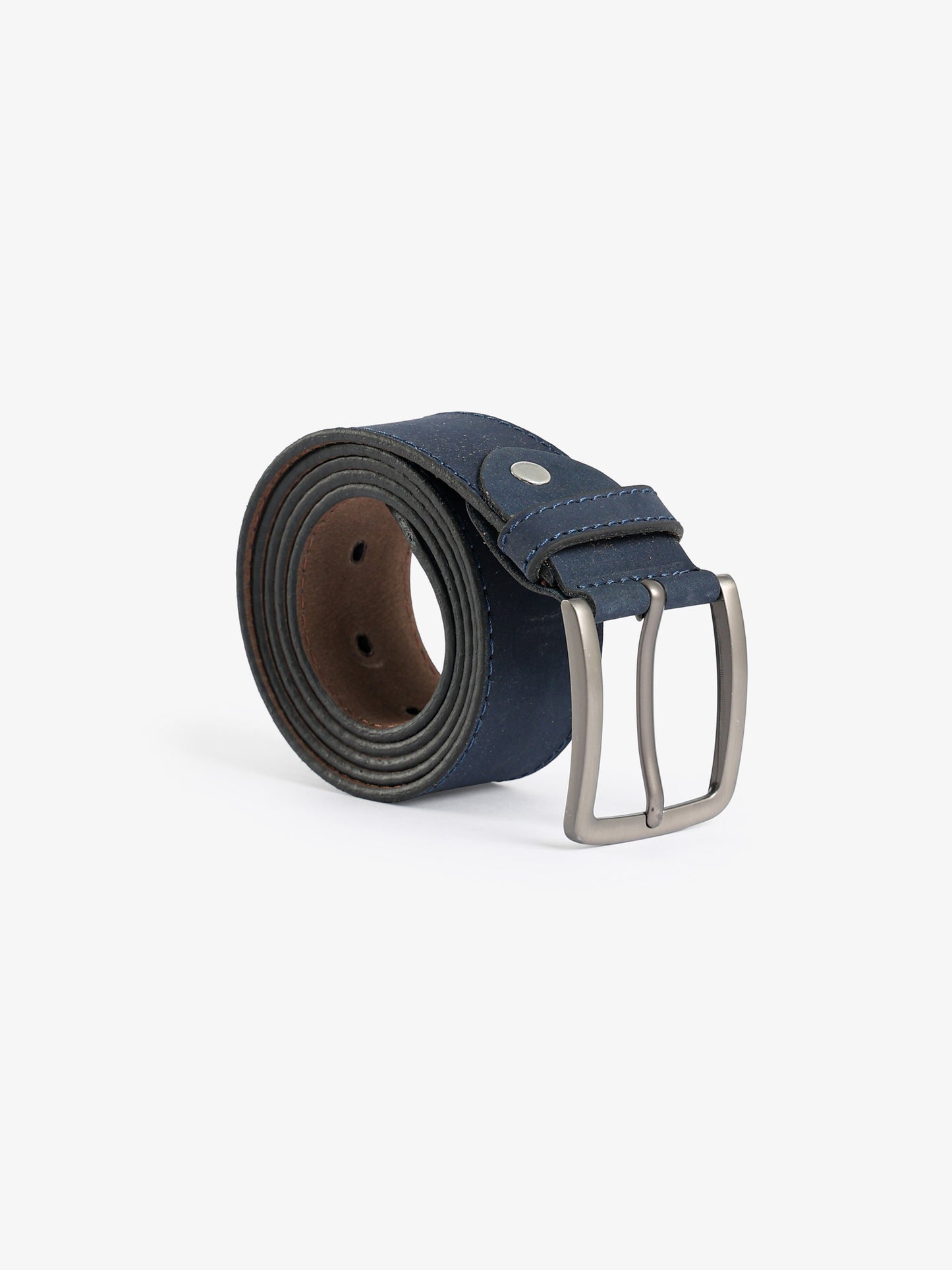 Nubuck Stitched Leather Belt