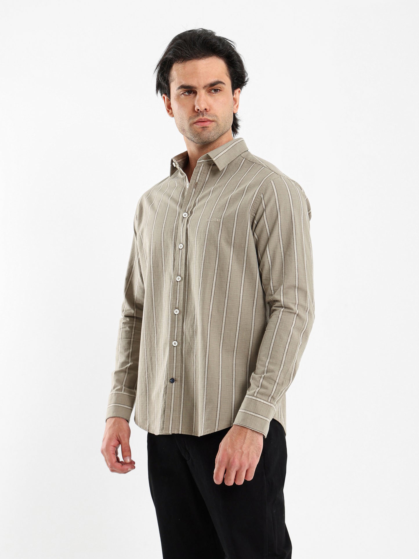 Striped Shirt with Kent Collar