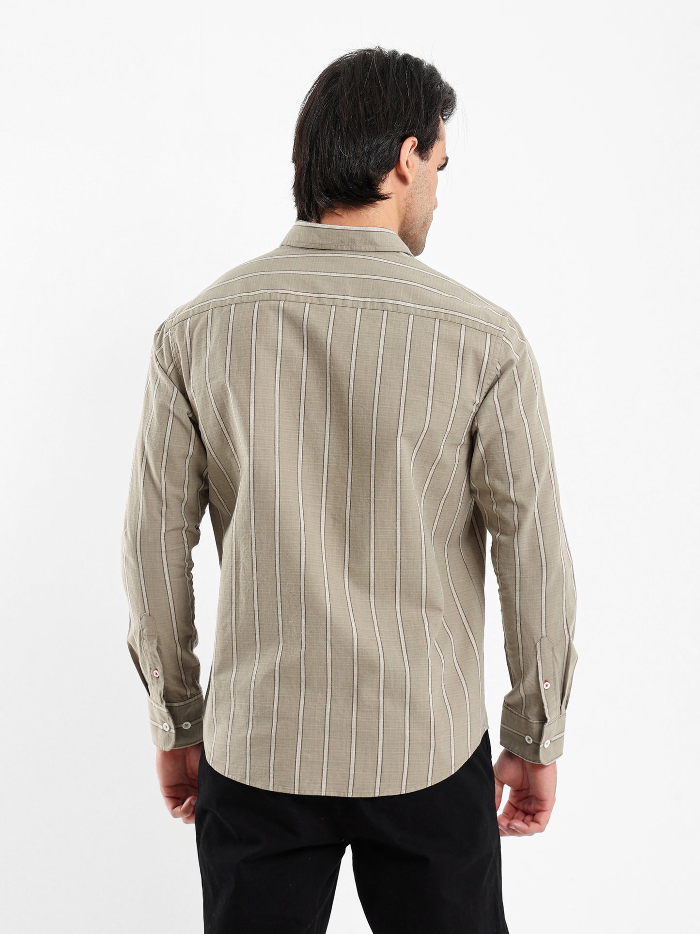 Striped Shirt with Kent Collar