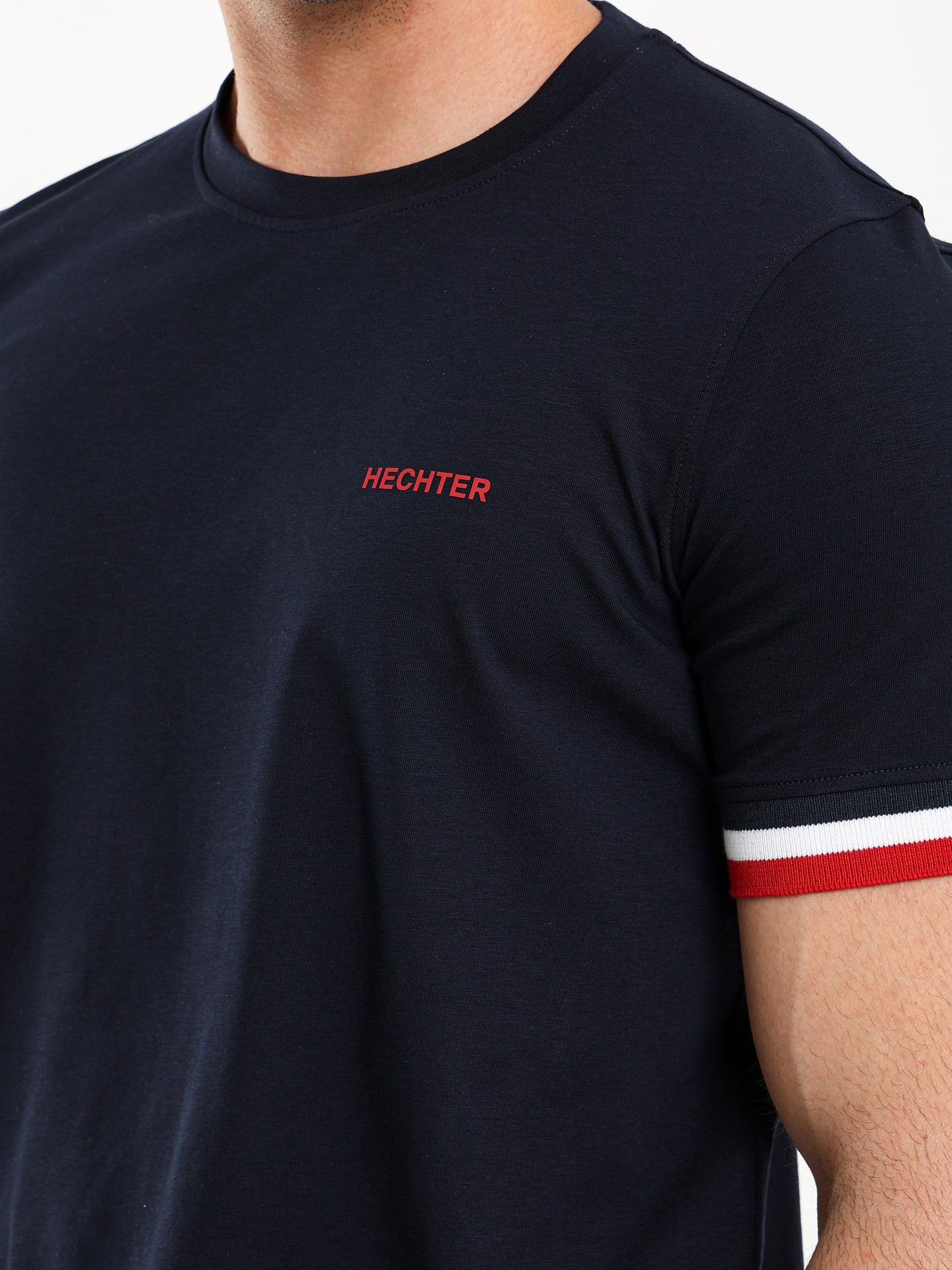Crew Neck T-Shirt with Flag Print