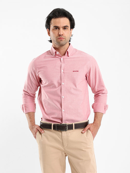 Semi Dress Shirt with Embroidered Logo