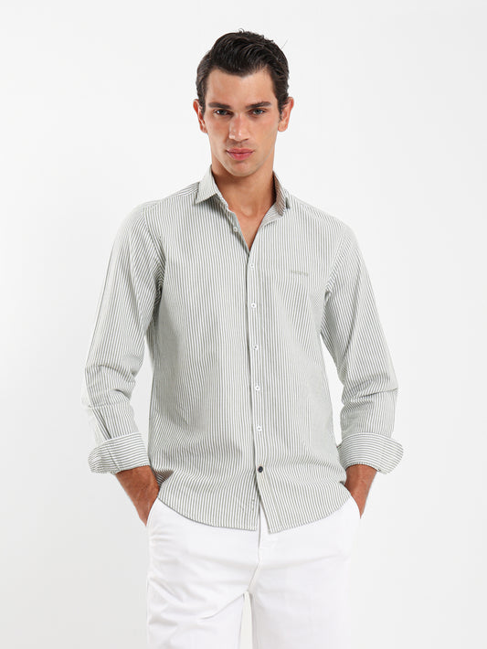 Oxford Stripe Long Sleeve Shirt