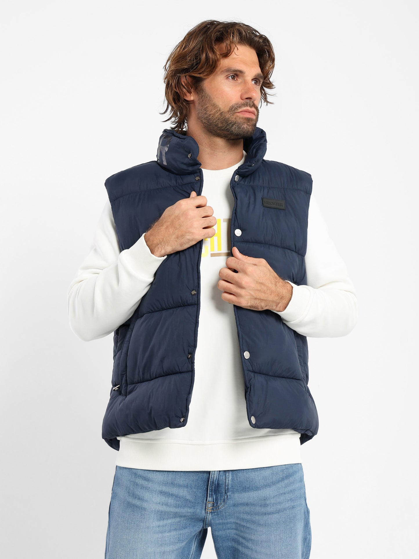 Mock Neck Parka Vest