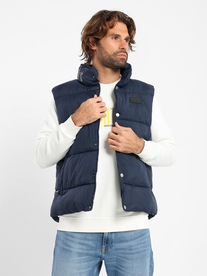 Mock Neck Parka Vest