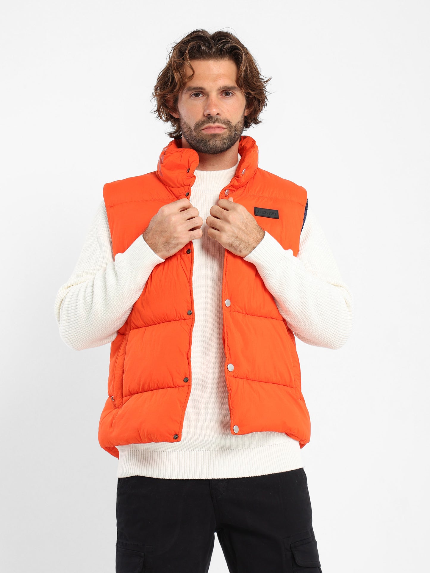 Mock Neck Parka Vest