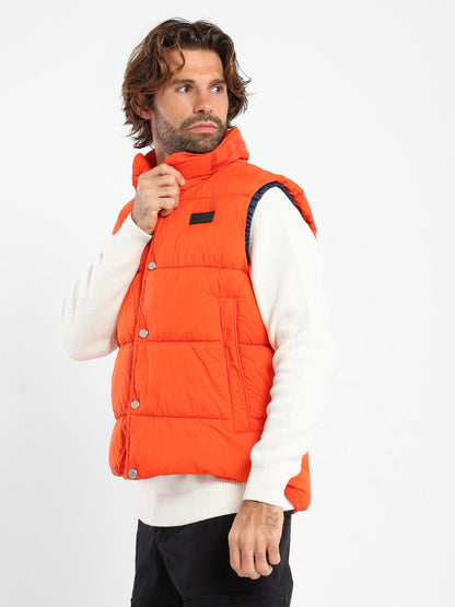 Mock Neck Parka Vest