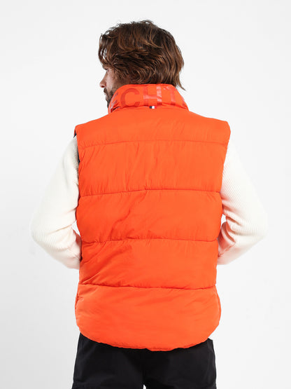 Mock Neck Parka Vest