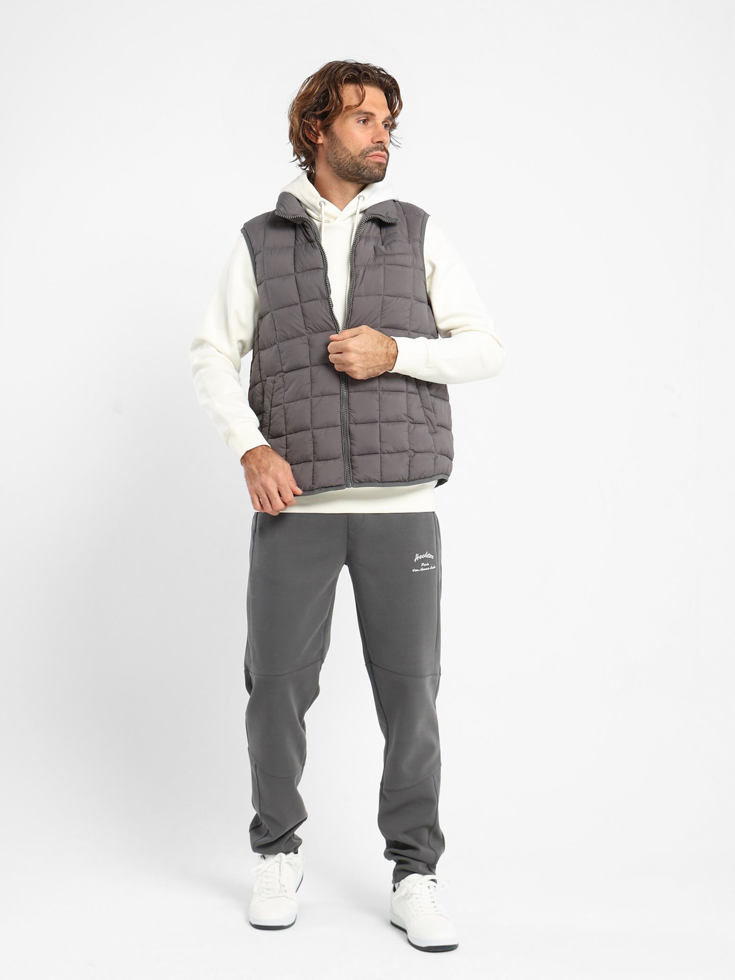 Mock Neck Parka Vest