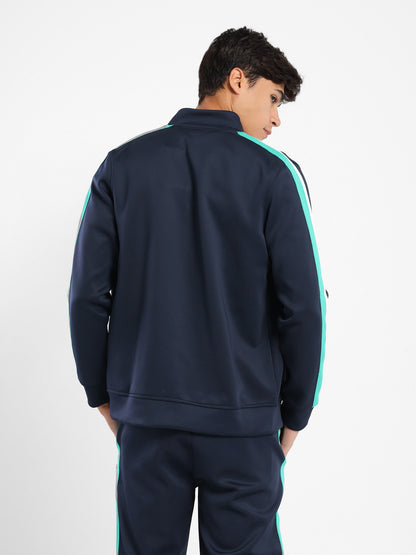 Jacket with Contrast Tape on Sleeves