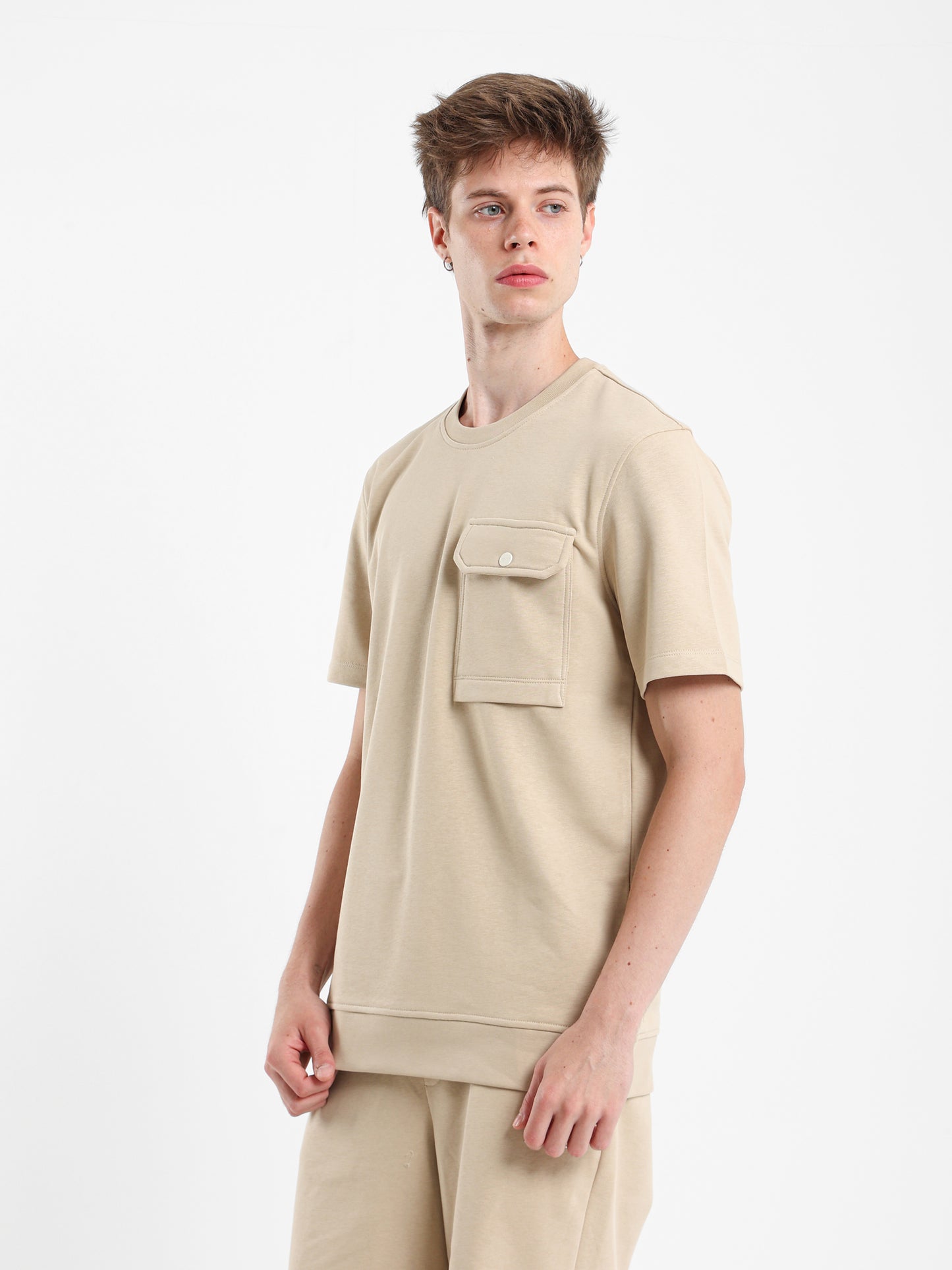 Half Sleeves Round Neck Sweatshirt