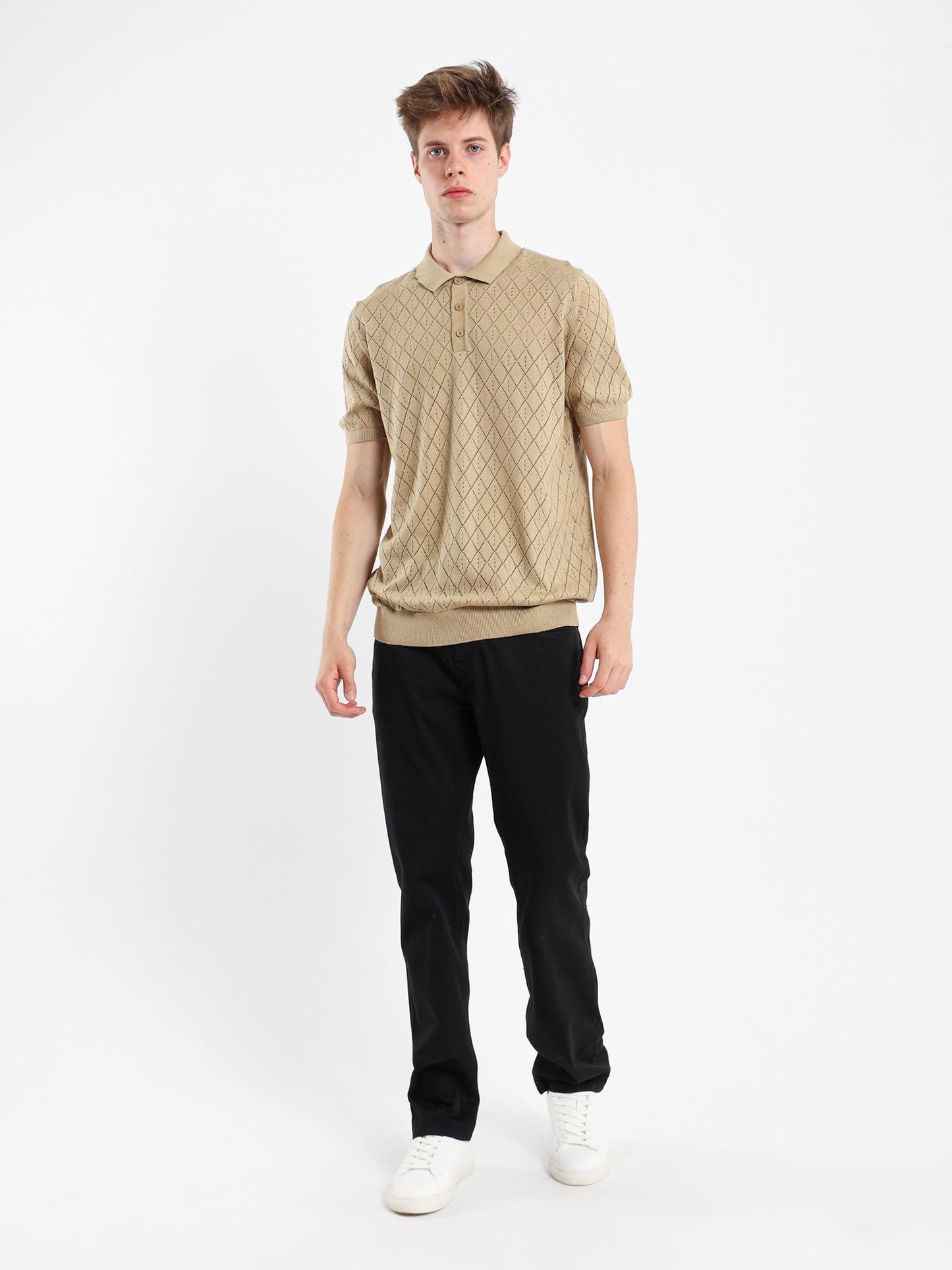 Jacquard Knitwear Polo Shirt