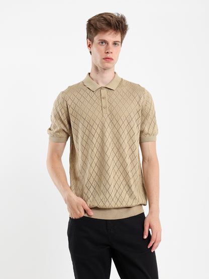 Jacquard Knitwear Polo Shirt