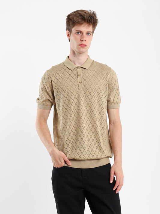 Jacquard Knitwear Polo Shirt