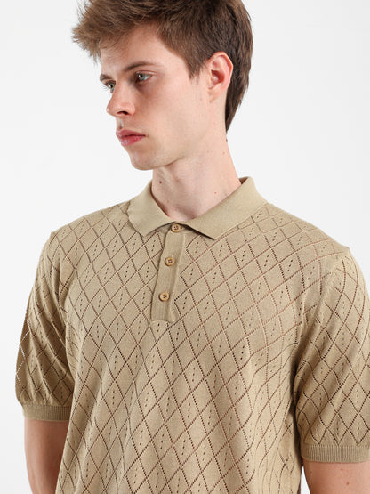 Jacquard Knitwear Polo Shirt