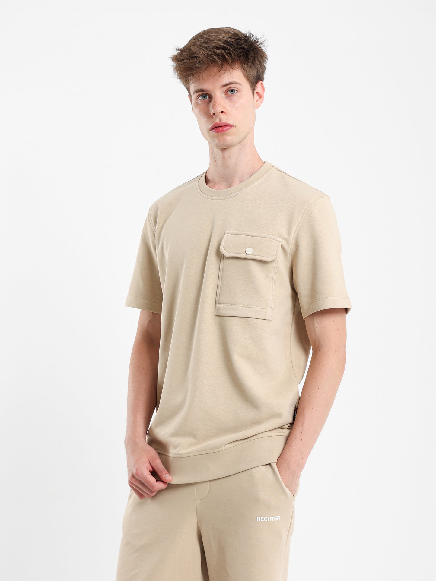 Half Sleeves Round Neck Sweatshirt