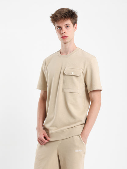 Half Sleeves Round Neck Sweatshirt