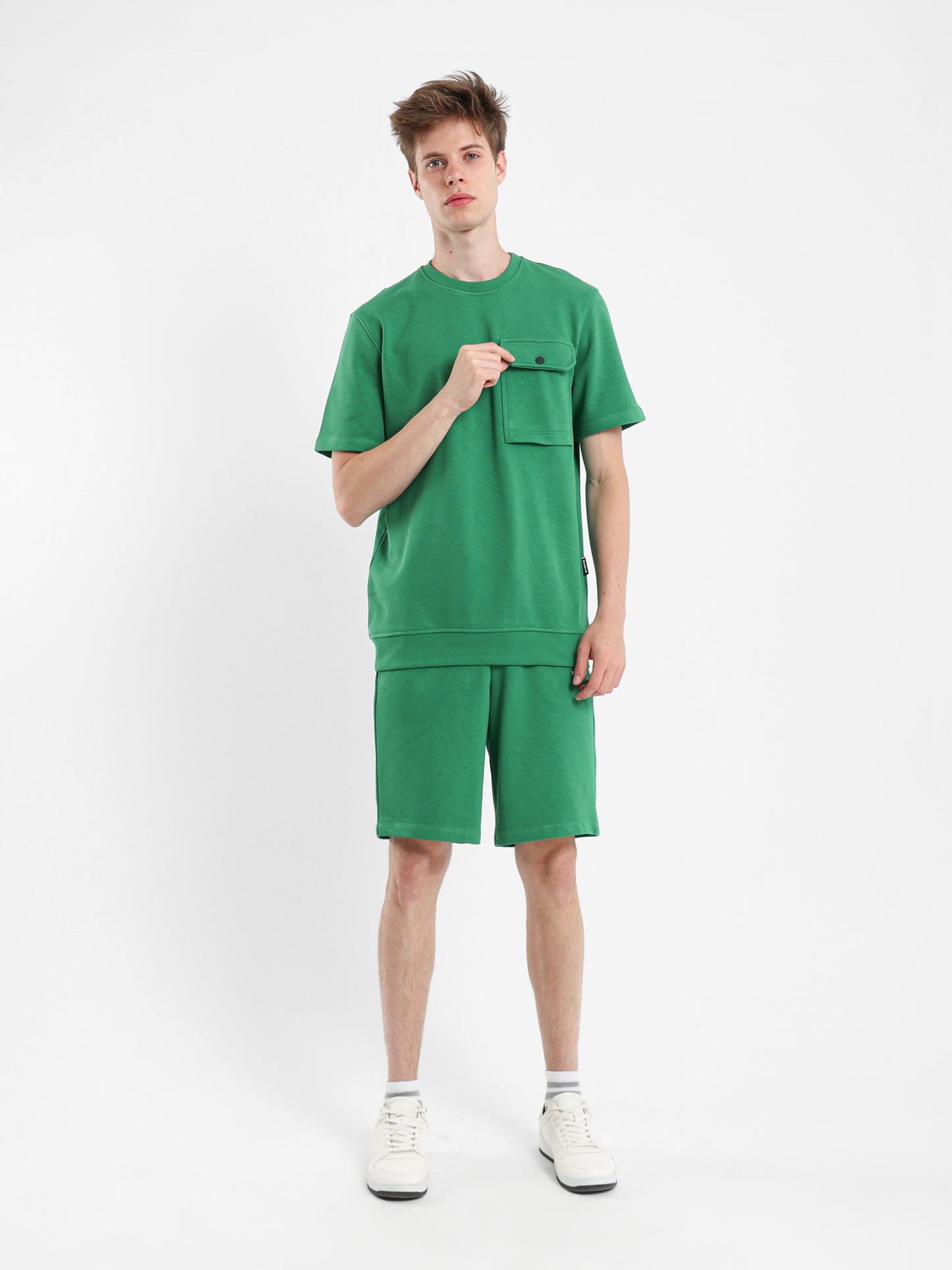 Half Sleeves Round Neck Sweatshirt