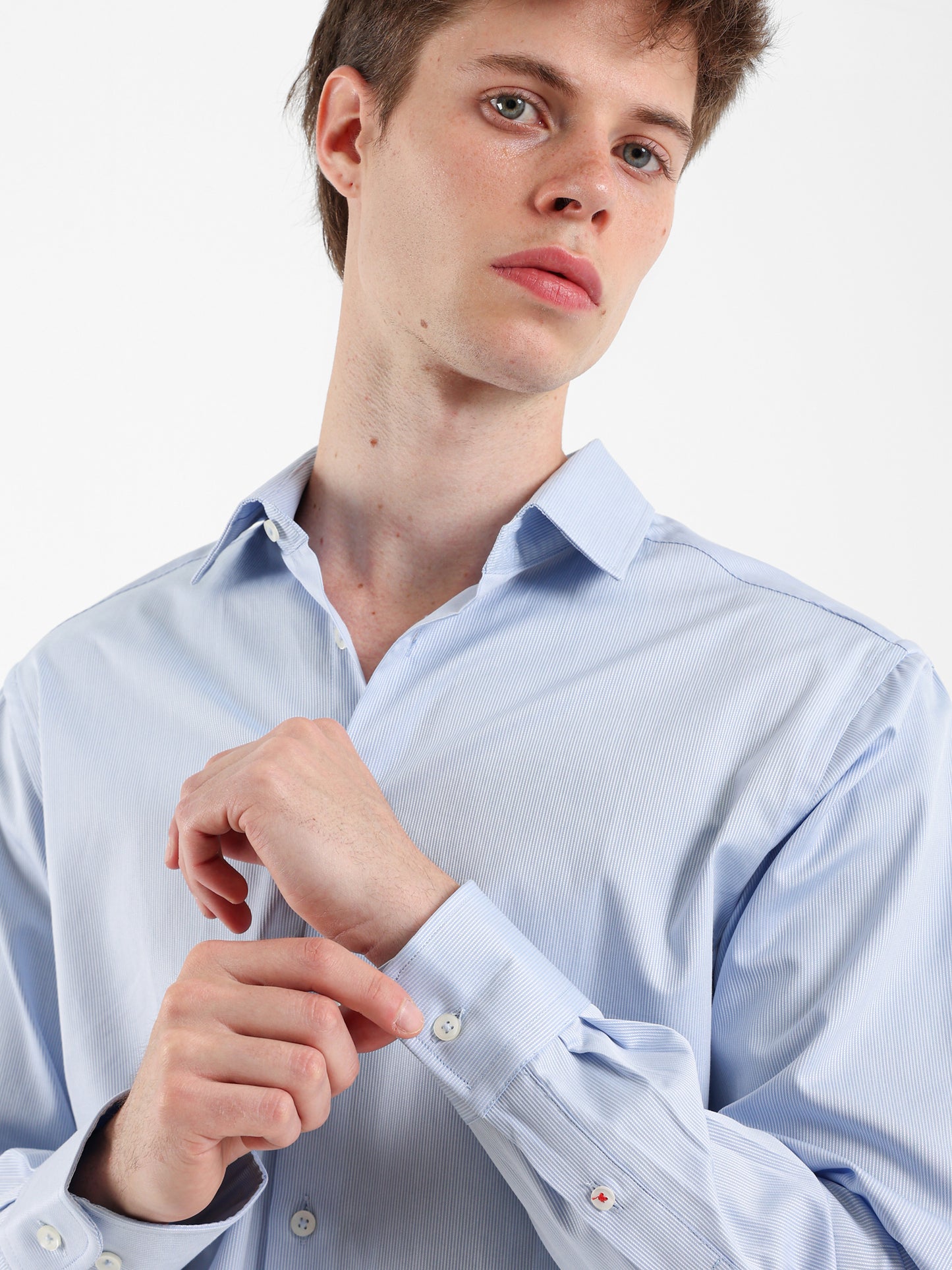 Button-Under Collar Striped Shirt
