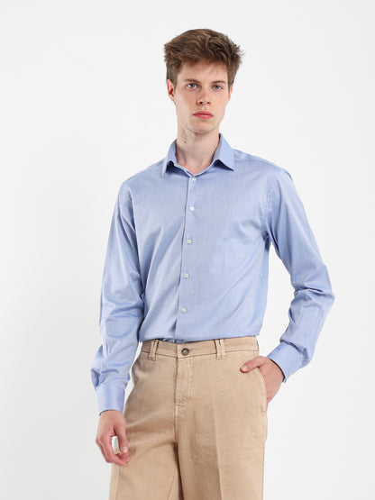 Long Sleeve Shirt with Button-Under Collar
