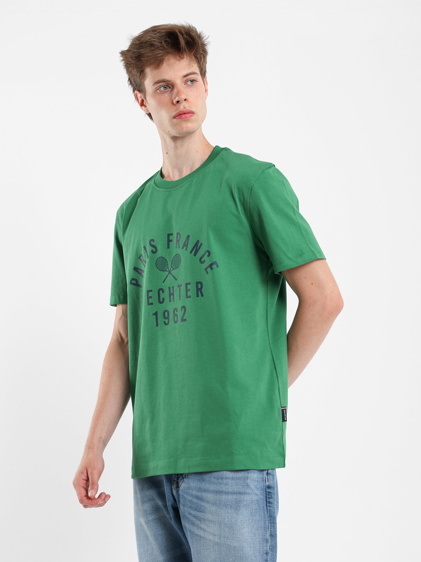 Round Neck Tennis Print T-Shirt