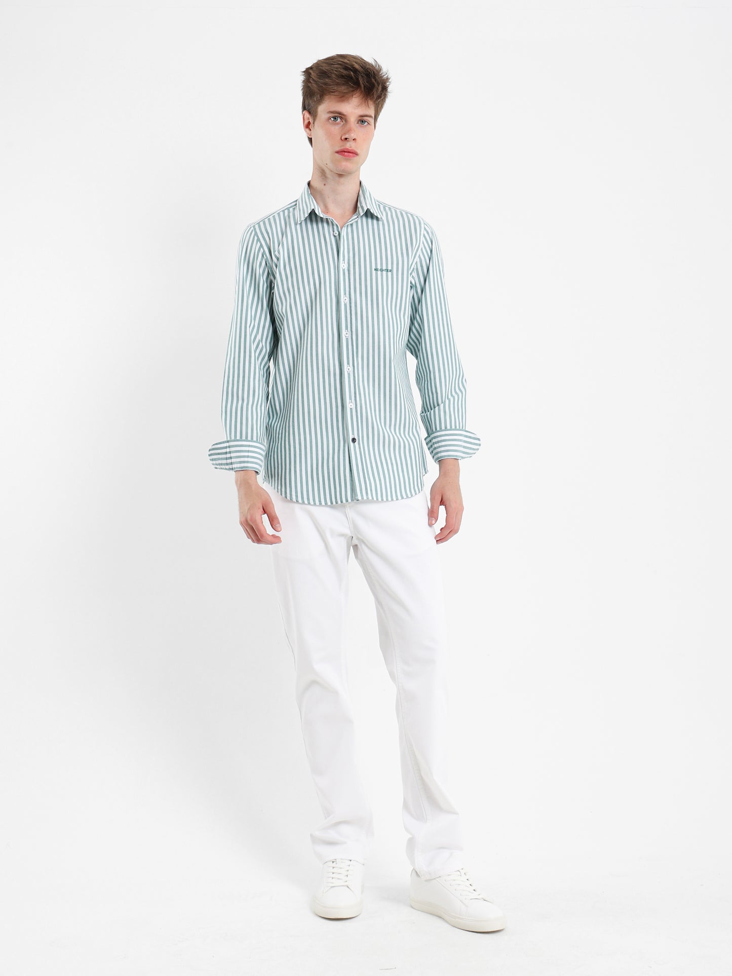 Wide Stripe Kent Collar Shirt